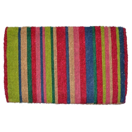 Imports Decor Stripe Printed Coir Door Mat, Multicolor